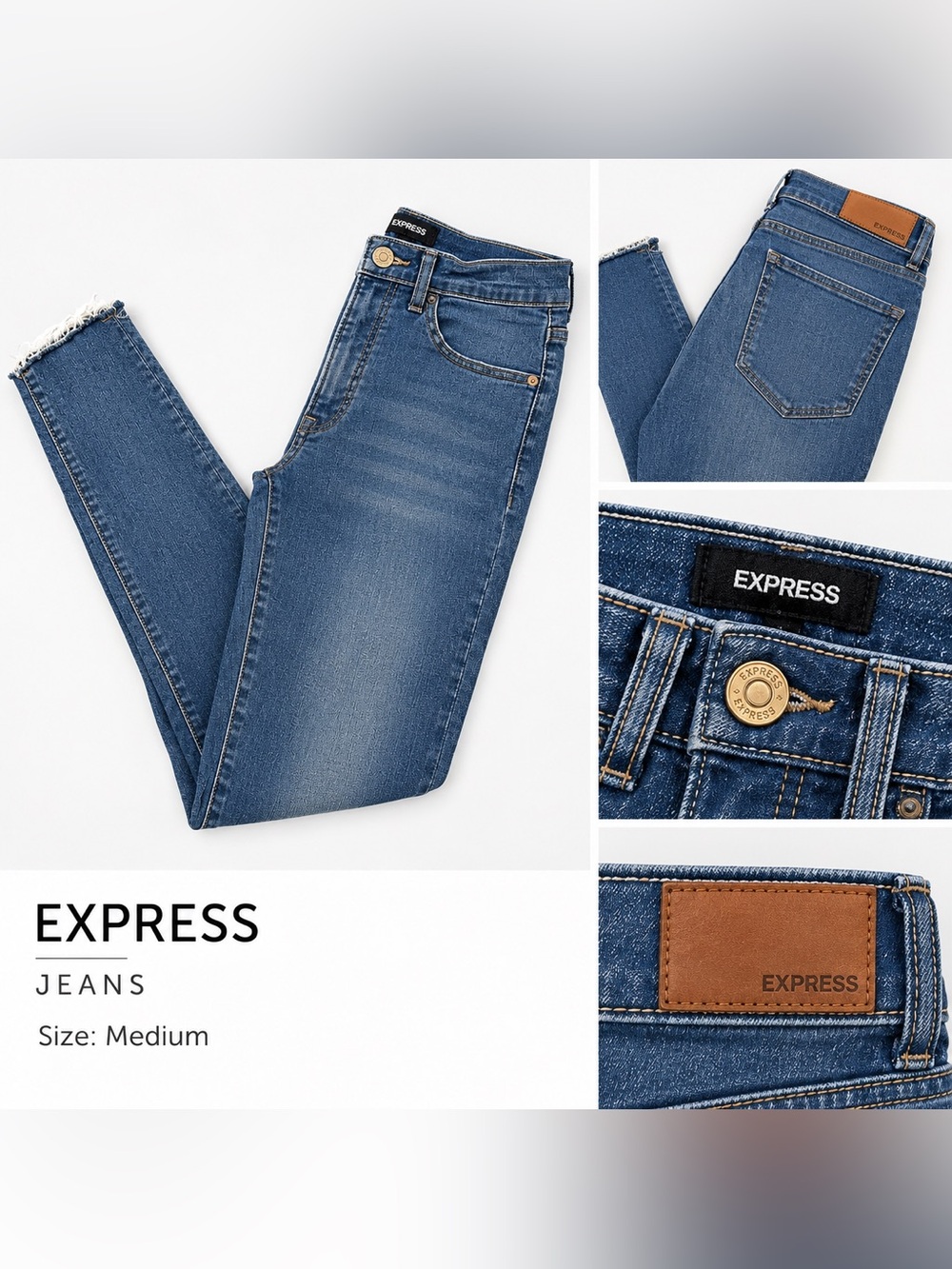 Women’s Express High-Rise Skinny Jeans - Raw Hem - Size 4